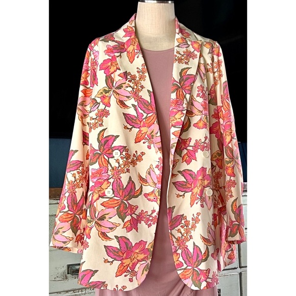 Anthropologie Dolan Floral Blazer 1X - Picture 9 of 12